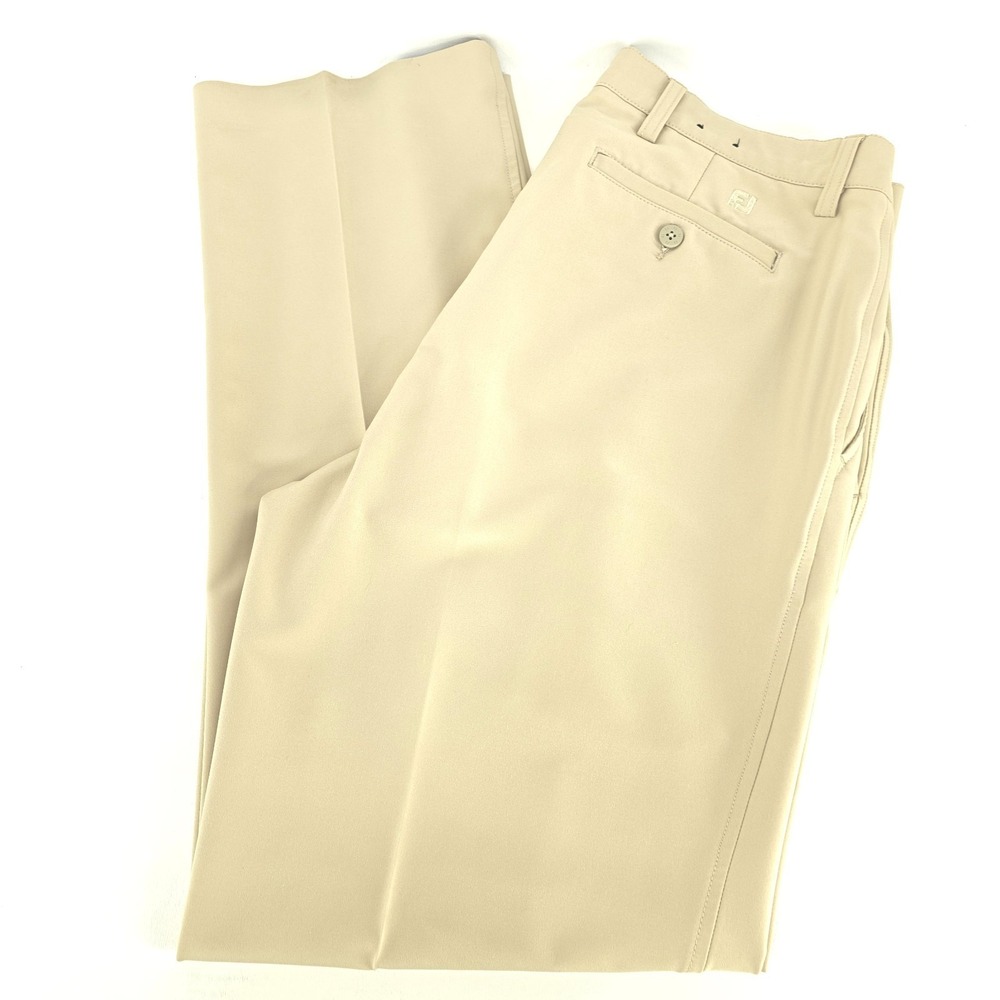 FootJoy Performance Golf Pant Men 36x32 Khaki Preppy Comfort Stretch Lightweight